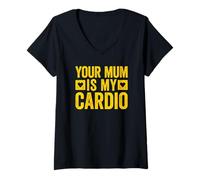Femme Your Mum is My Cardio T-Shirt avec Col en V