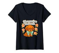 Femme Your Racism is Not Cute Retro Esthetic Design T-Shirt avec Col en V