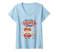 Femme You're My Souper Dad Cuillère à Soupe à tomates T-Shirt avec Col en V