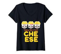 Femme You're The Mac to My Cheese - Cheesy Food Lover Apparel T-Shirt avec Col en V