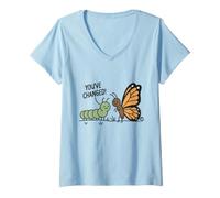 Femme You've Changed Butterfly T-Shirt avec Col en V