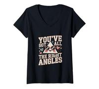 Femme You've Got All The Right Angles Funny Maths T-Shirt avec Col en V