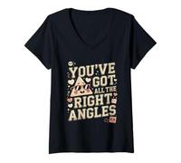 Femme You've Got All The Right Angles Funny Maths T-Shirt avec Col en V