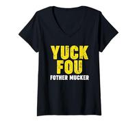 Femme Yuck Fou T-Shirt avec Col en V