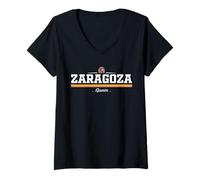 Femme Zaragoza Spain T-Shirt avec Col en V