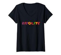 Femme Zipolite Plage nudiste T-Shirt avec Col en V