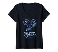 Femme Zodiac du Zodiaque du Bélier - I Don't Need Luck Bélier T-Shirt avec Col en V