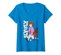 Femme Zootopia 2 Nick Wilde Sly And Fly T-Shirt avec Col en V