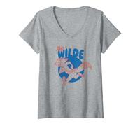Femme Zootopia 2 Nick Wilde Stay Wild T-Shirt avec Col en V