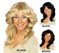 Femmes 1970s 70's 70s Flick Perruque Déguisement 3 Couleurs Farrah par Smiffys