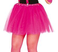 Femmes 1980s 80s 1990s Robe Tutu Rose Néon 40cm Taille Extensible 55.9-91.4cm Fg