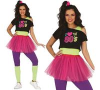 Femmes 1980s 80s Chanteur Costume Déguisement 80's Aérobie Type Fg