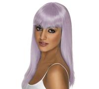 Femmes 1980s Glamourama Perruque Déguisement avec Frange Lilas Par Smiffys