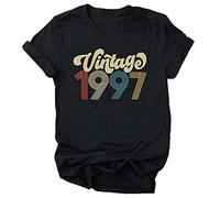 Femmes 1990~1999 T-Shirt imprimé, Tee-Shirts d'été à Manches Courtes pour Femmes, Tops Confortables Gilet Occasionnel S-3XL 1997-M