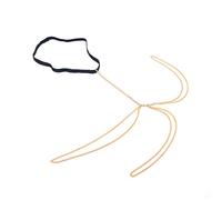 Femmes 3 Couches Cristal Brillant Corps Bijoux Jambe Cuisse Cristal Chaîne Or Couleur Fine ArtisanatUtile et attrayant.