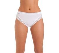 FEMMES 3 paires Multipack PREMIUM HAUT jambe MAXI COTON SLIP lacets élastique confortable slip - Blanc, 10
