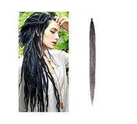 Femmes 36 pouces cheveux Dreadlocks faits à la main 5 brins 1.0 cm résistant à la chaleur synthétique pré boucle Crochet tresses cheveux Extensions de Dreadlock for les femmes Utilisation quotidienne(