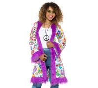 Femmes 60s Groovy Hippie Manteau 1960s Déguisement par Smiffys