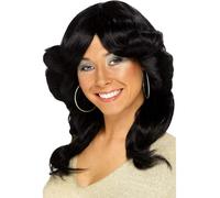 Femmes 70s Perruque Blonde Noir Marron Déguisement Adultes Dj Rétro Ondulé Neuf