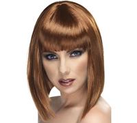 Femmes 80s 1980s Glamour Déguisement Bob Perruque Marron 1980's Poule Fête Par