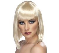 Femmes 80s 1980s Glamour Déguisement Perruque Blonde Par Smiffys Poule Fête Neuf
