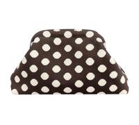 Femmes à pois rétro pochette sac à main grande capacité sac de | poche cosmétique de polyester de 11.81x6.69x3.94 pouces pour les femmes au travail voyage faisant des emplettes utilisation