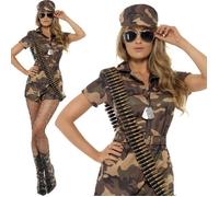 Femmes Adulte Camouflage Armée Fille Déguisement Soldat Femmes Sexy Par Smiffys