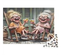 Femmes âgées Rire_4 Puzzle 1000 Pièces Adulte avec Emboîtement Parfait,Jeu De Puzzle Jeu De Famille Amusant Et Stimulant pour Se Détendre Après Le Travail,Idée Cadeau Original 38x26cm/1000pcs