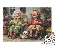 Femmes âgées Rire_7 Puzzle 1000 Pièces avec Clic Parfait,Puzzles De Casse-tête défi De Jeu Éducatif pour Un Passe-Temps pour Adulte,Cadeau Original Adulte 52x38cm/1000pcs