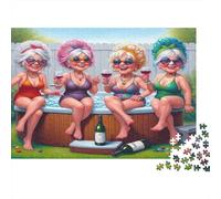 Femmes âgées se détendre 1000 Pièce Carton Robuste Puzzle Premium Amants De Famille Entraînement du Cerveau Décoration Murale Pack De Valeur 52x38cm/1000pcs