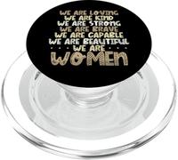 Femmes Aimant Gentil Fort Courageux Capable Belle féministe PopSockets PopGrip pour MagSafe