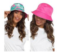Femmes Animal Chapeau Bob Réversible Été Pliable Chapeau de Soleil Protection UV Pour Camping S/M