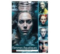 Femmes Aquatiques (Calendrier mural 2026 DIN A4 horizontal), CALVENDO calendrier mensuel: Ce calendrier est une collection de portraits numériques de Femmes sous l'eau.