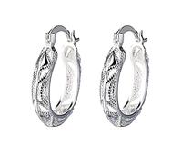 Femmes Argent 925 Boucles d'oreilles élégantes Bijoux Cadeaux Boucles d'oreilles Turques, taille unique, Acier allié, Pas de pierre précieuse