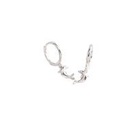 Femmes Argent Boucles D'Oreilles, 925 Argent Sterling Mignon Abeille Dauphin Pendentif Boucles D'Oreilles Pour La Saint-Valentin Anniversaire Cercle Pendientes Beaux Bijoux
