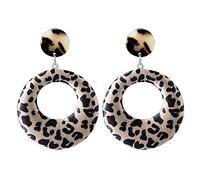 Femmes Argent Boucles D'Oreilles, Acrylique Écaille De Tortue Femmes Rond Boucles D'Oreilles Ol Style À La Mode Simple Brincos Bijoux Bijoux Cadeau Cadeaux D'Anniversaire/Saint - Valentin/Noë