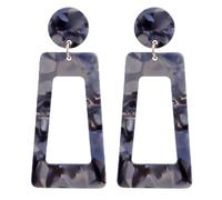 Femmes Argent Boucles D'Oreilles, Boucles D'Oreilles En Acrylique Léopard Boucles D'Oreilles Pour Femmes Grande Boucle D'Oreille Géométrique Longue Pendante Bijoux Brincos Cadeaux D'Anniversaire