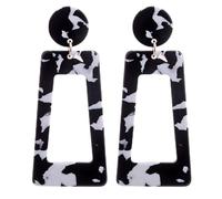 Femmes Argent Boucles D'Oreilles Acrylique Léopard Géométrique Longue Pendante Bijoux Brincos Cadeaux D'Anniversaire