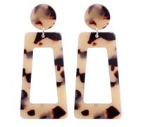 Femmes Argent Boucles D'Oreilles, Boucles D'Oreilles En Acrylique Léopard Boucles D'Oreilles Pour Femmes Grande Boucle D'Oreille Géométrique Longue Pendante Bijoux Brincos Cadeaux D'Anniversaire