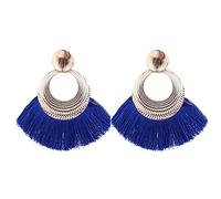 Femmes Argent Boucles D'Oreilles, Boucles D' Oreilles Clip D'Oreille Bijoux Boucle D'Oreille Exagérée 9,5 Cm De Long Boucles D'Oreilles À Gland Coloré Pour Boucles D'Oreilles Pour Femmes Boucles D