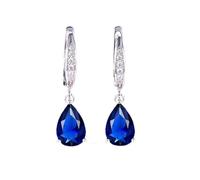 Femmes Argent Boucles D'Oreilles, Boucles D'Oreilles Clip De Pierres Précieuses Pour Les Femmes Boucles D'Oreilles À Changement De Couleur En Argent Sterling Massif 925 Bijoux Fins De Mariage Cadea