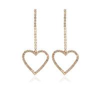 Femmes Argent Boucles D'Oreilles, Boucles D'Oreilles Ensemble Pour Femmes Couleur Or Cristal Coeur Boule Carrée Grand Cercle Rond Brincos Dominé Mode Exagérée Boucles D'Oreilles Double Coeur En C