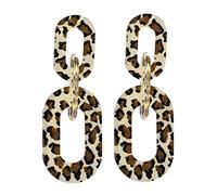 Femmes Argent Boucles D'Oreilles, Géométrique Acide Acétique Écaille De Tortue Femmes Léopard Acrylique Boucles D'Oreilles Hyperbole Minimaliste Dame Bijoux Bincos Cadeaux D'Anniversaire / Sain