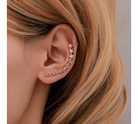 Femmes Argent Boucles D'Oreilles, Mode Clip Manchette Non Perçant Feuille Pendentif Plume Pour Femmes Déclaration De Fête Cadeaux