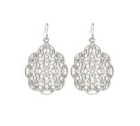 Femmes Argent Boucles D'Oreilles, Motif Boucles D'Oreilles Ajourées Boucles D'Oreilles Pour Femmes Boucles D'Oreilles Bijoux Or Rose Couleur Noire Brincos Cadeaux D'Anniversaire/Saint - Valentin /