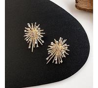 Femmes Argent Boucles D'Oreilles, S925 Paillettes Brillant Feux D'Artifice Flocon De Neige Zircon Perle Strass Doré Boucles D'Oreilles Pour Femmes Bijoux Cadeaux À La Cadeaux D'Anniversaire / Saint