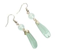 Femmes Argent Boucles D'Oreilles, Tempérament Boucles D'Oreilles Pendantes En Cristal De Pierre Naturelle Bohême Boucles D'Oreilles Longues Pour Femmes Bijoux Fins Brincos Cadeaux D'Anniversaire /