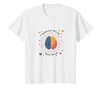 Femmes autistes : câblage différent, même Sensibilisation T-Shirt, Enfant, Blanc, 10 Ans