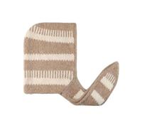 Femmes Automne Hiver paiement Chaud Laine tricotée Chapeau Oreille Autour du Cou Tout - en - Un Fashion Stripe Laine Chapeau