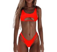 Femmes Bandeau Bandage Bikini Ensemble Push Up Maillots De Bain Brésiliens Maillots De Bain Maillot De Bain Pièce De Remorquage Maillots De Bain#Y